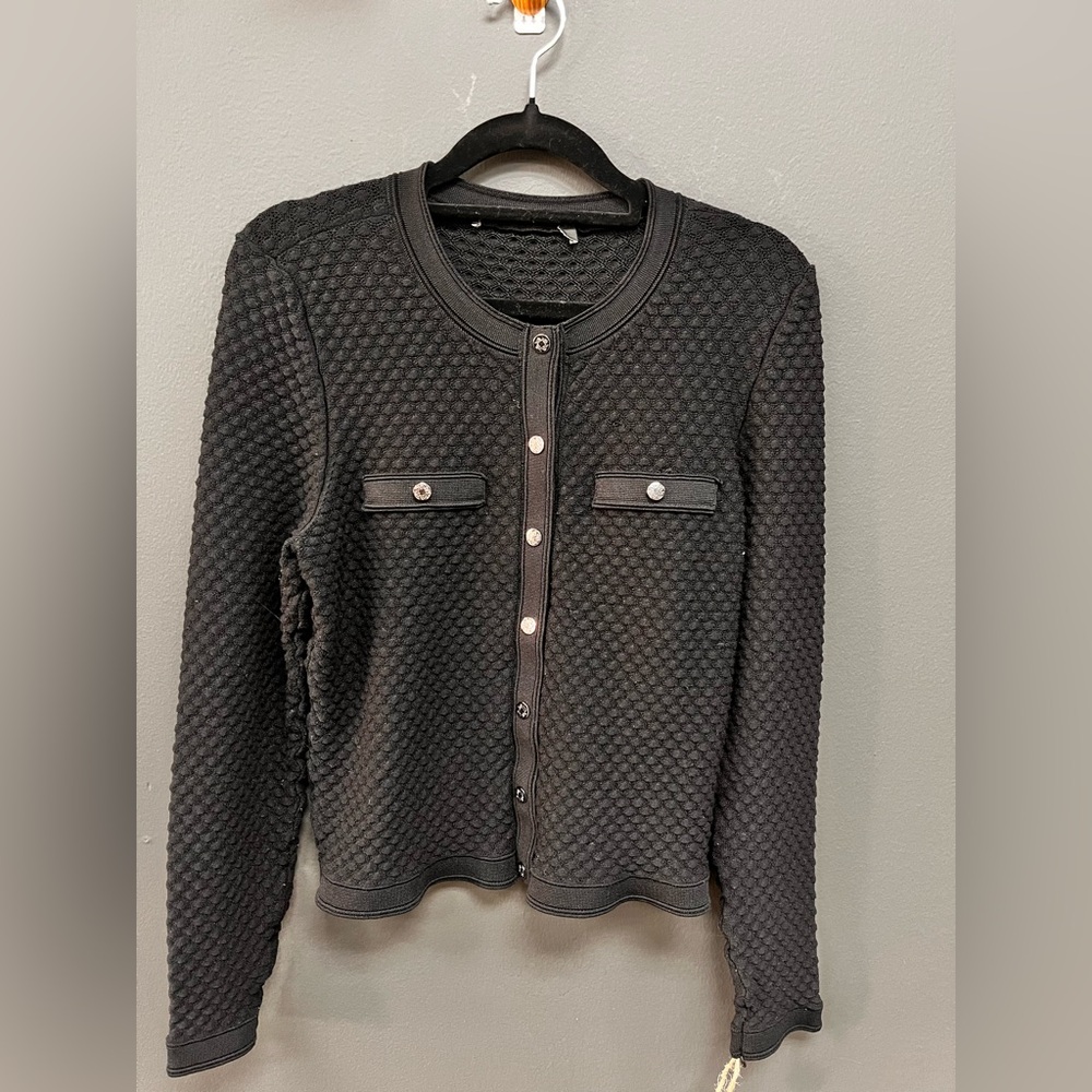 White House Black Market Classic Black Cardigan